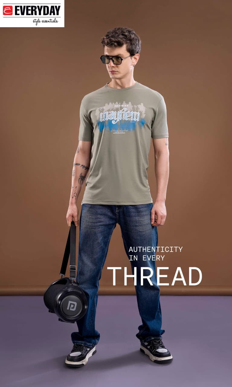 Vol 1363 Everyday Tencil Lycra Mens Tshirts Exporter India