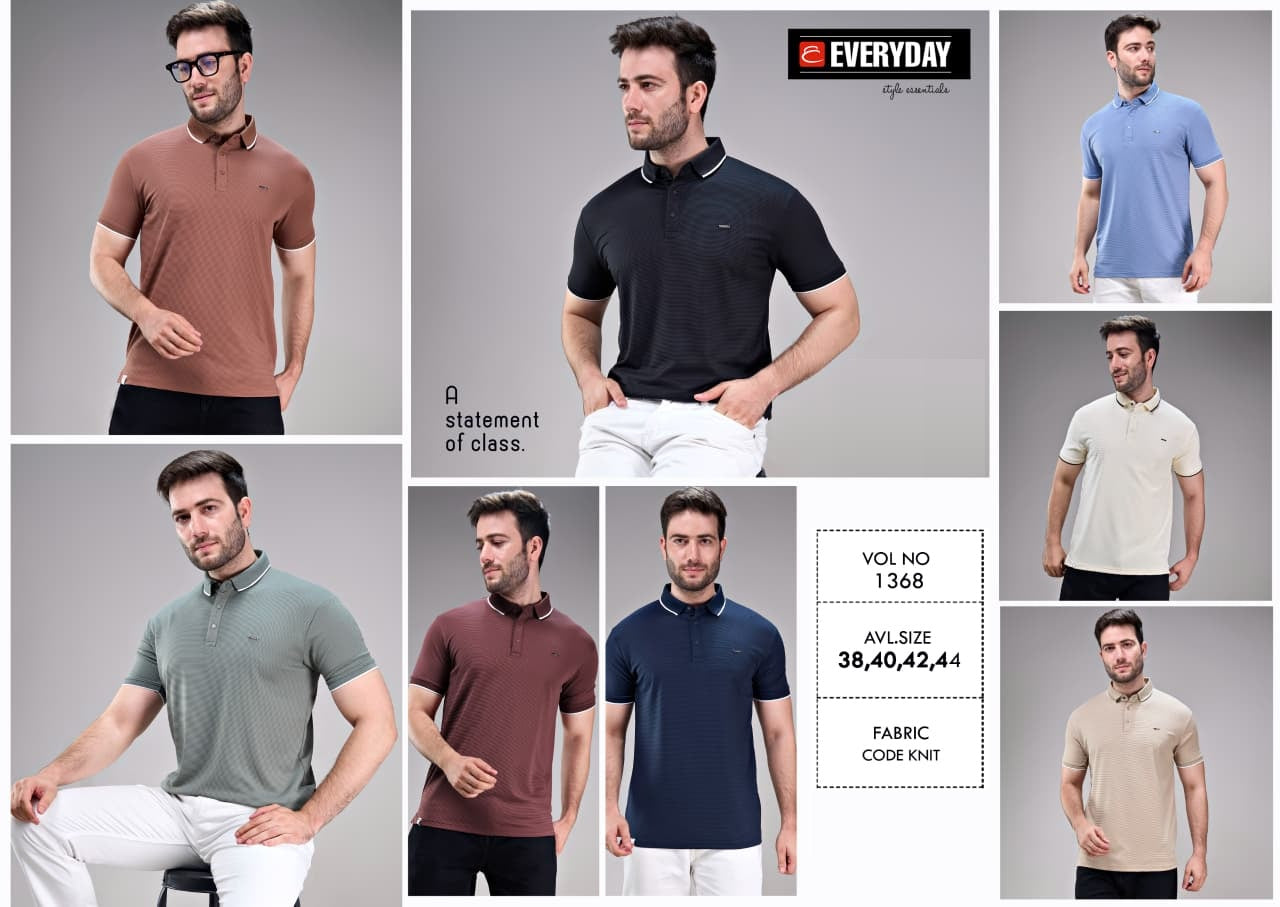 Vol 1368 Everyday Cord Knit Mens Tshirts Wholesaler India