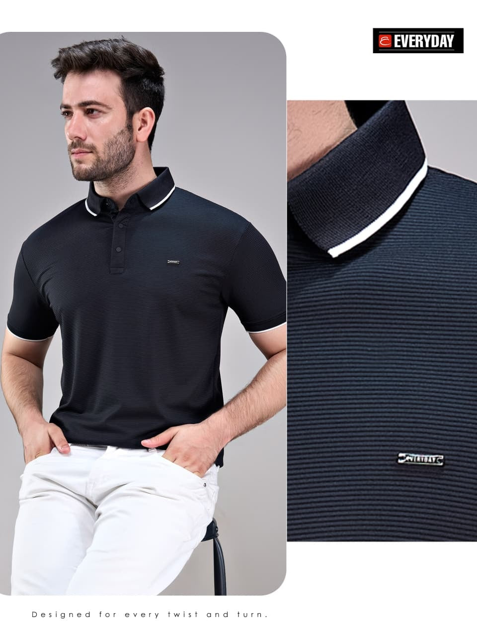 Vol 1368 Everyday Cord Knit Mens Tshirts Wholesaler India