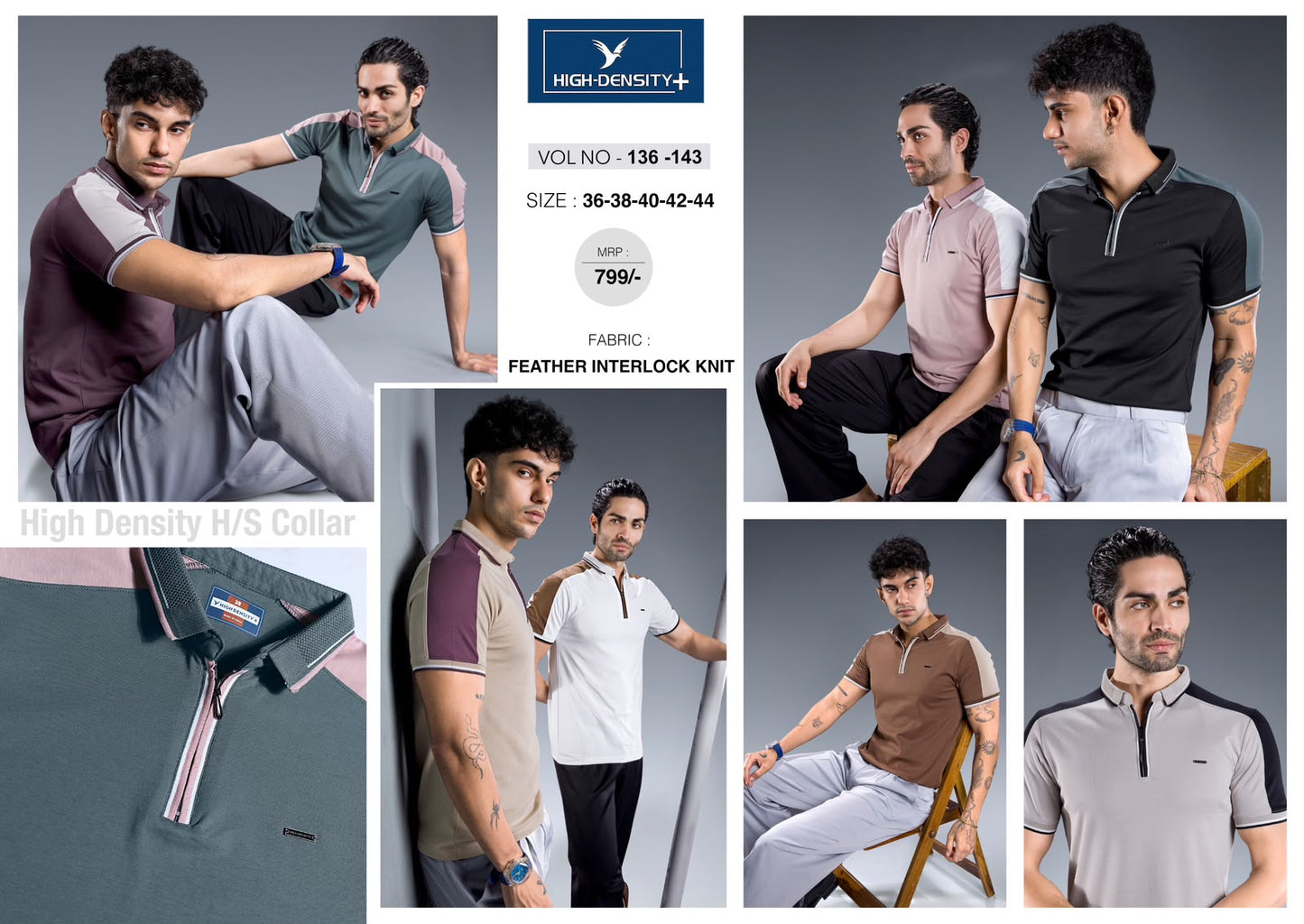 Vol 136 To 143 High Density Feather Knit Mens Tshirts Wholesale Price