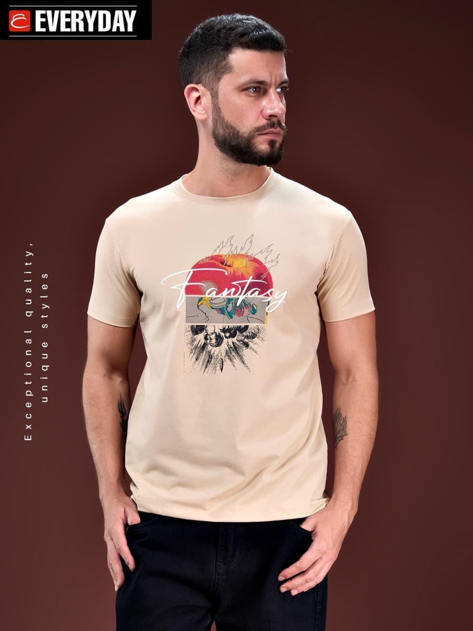 Vol 1370 Everyday Fake Cotton Mens Tshirts Exporter Ahmedabad