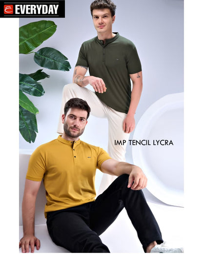 Vol 1371 Everyday Tencil Lycra Mens Tshirts Exporter Gujarat