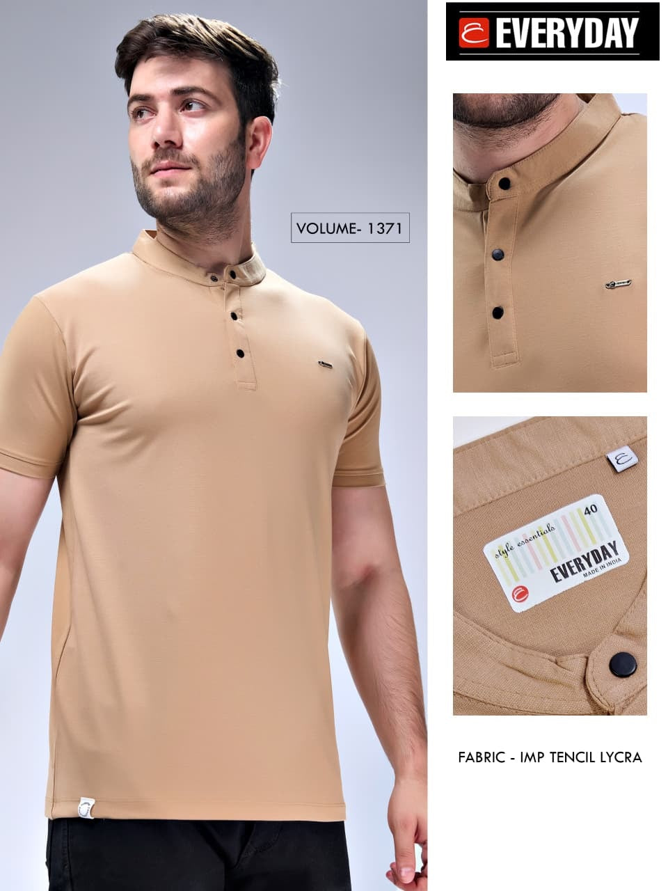 Vol 1371 Everyday Tencil Lycra Mens Tshirts Exporter Gujarat