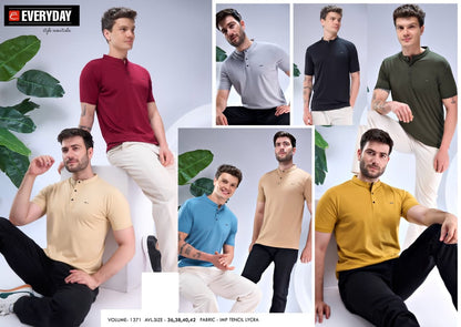 Vol 1371 Everyday Tencil Lycra Mens Tshirts Exporter Gujarat