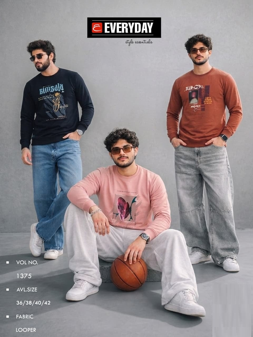 Vol 1375 Everyday Looper Mens Tshirts Wholesale