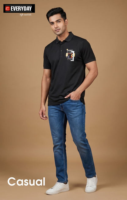 Vol 1380 Everyday Tencil Lycra Mens Tshirts Wholesale Price