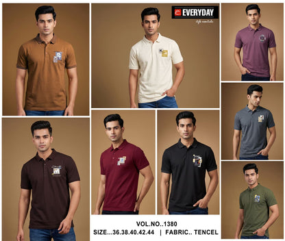 Vol 1380 Everyday Tencil Lycra Mens Tshirts Wholesale Price