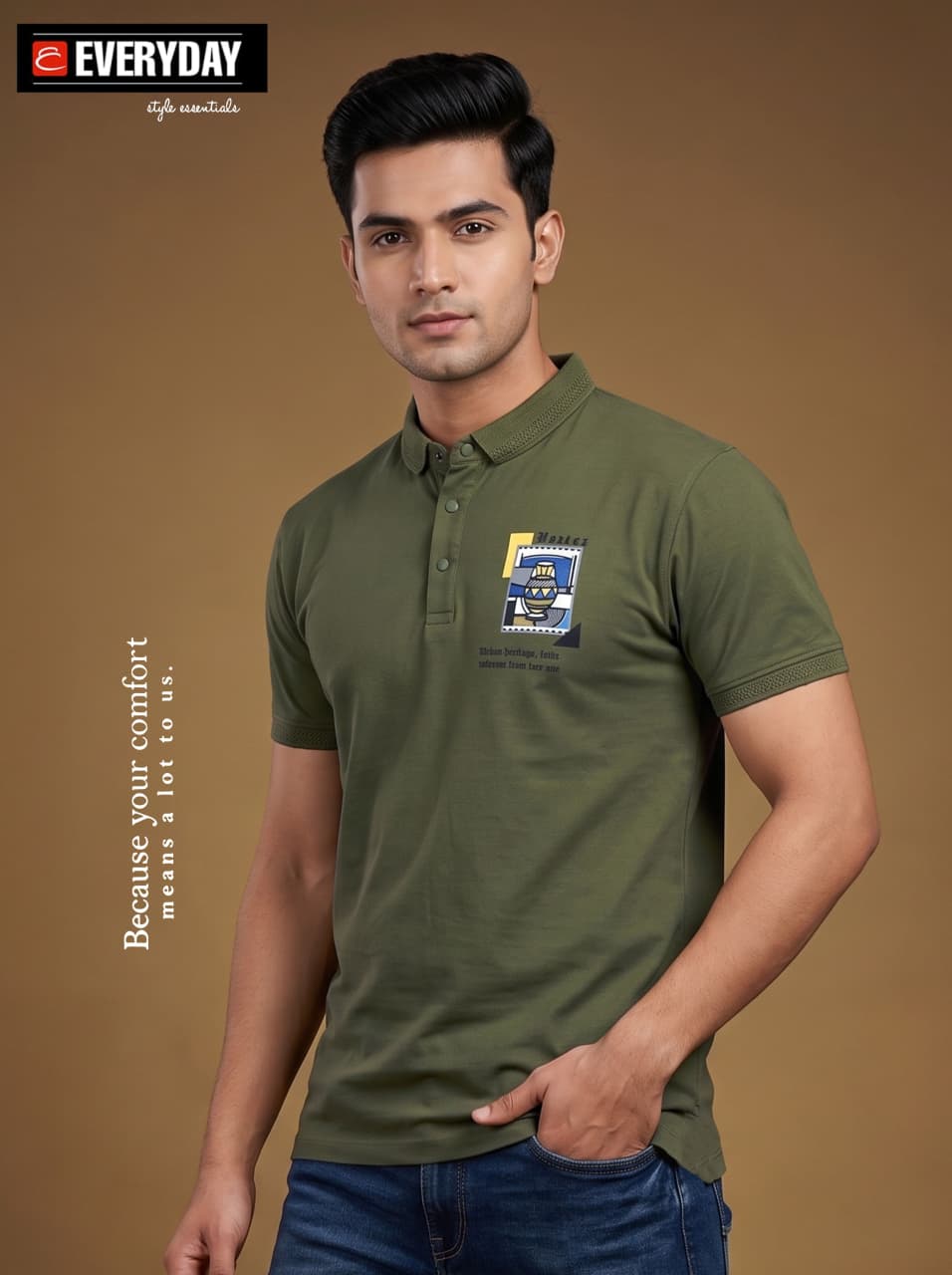 Vol 1380 Everyday Tencil Lycra Mens Tshirts Wholesale Price