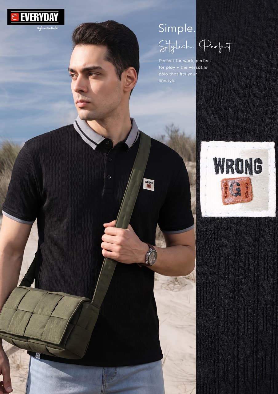 Vol 1382 Collar Style Everyday Jacquard Knit Mens Tshirts Wholesaler India
