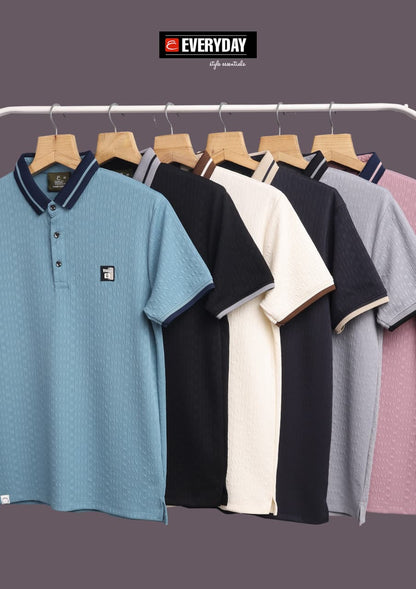 Vol 1382 Collar Style Everyday Jacquard Knit Mens Tshirts Wholesaler India