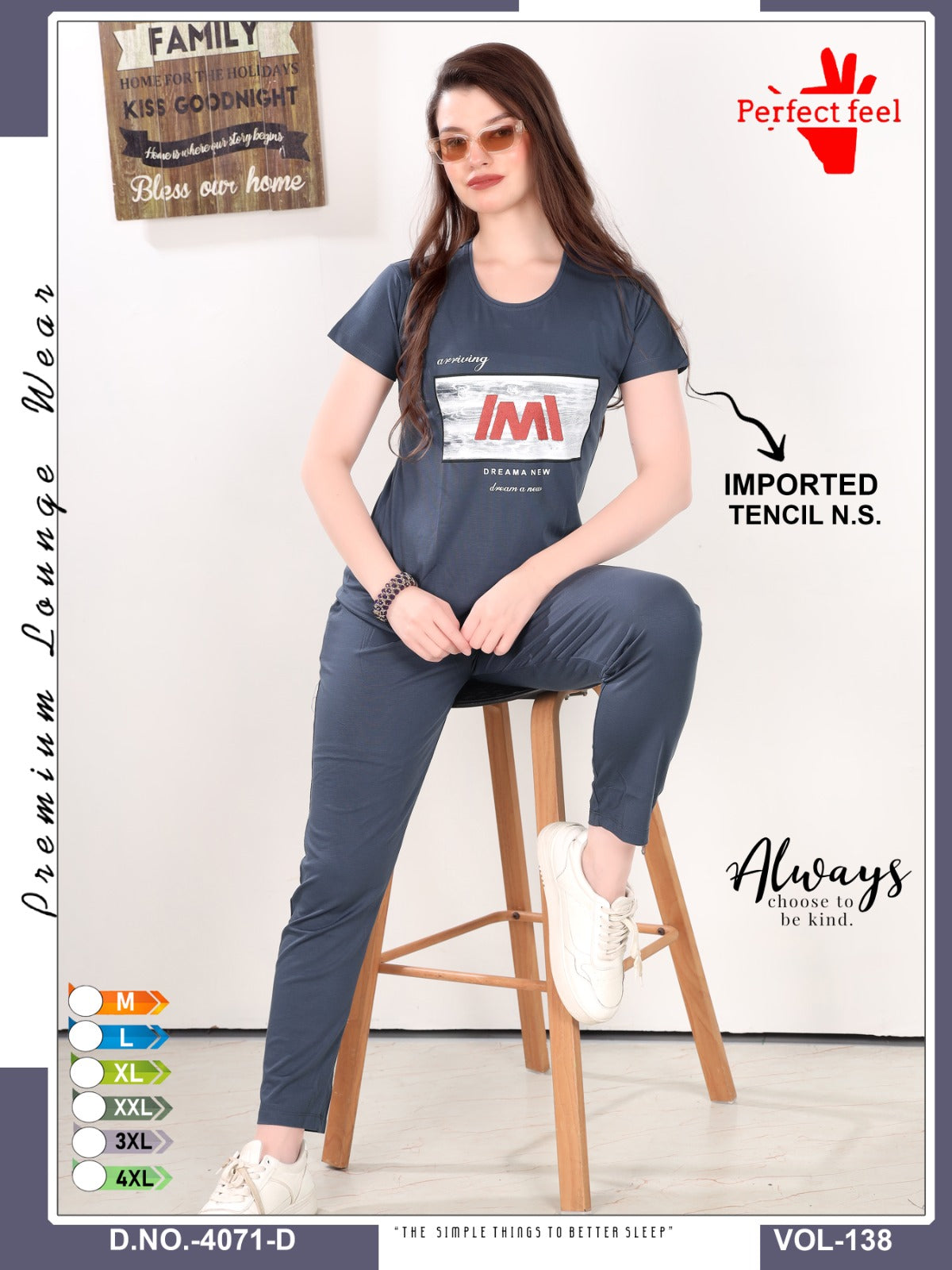 Vol 138 Perfect Feel Imported Pyjama Night Suits Wholesaler India