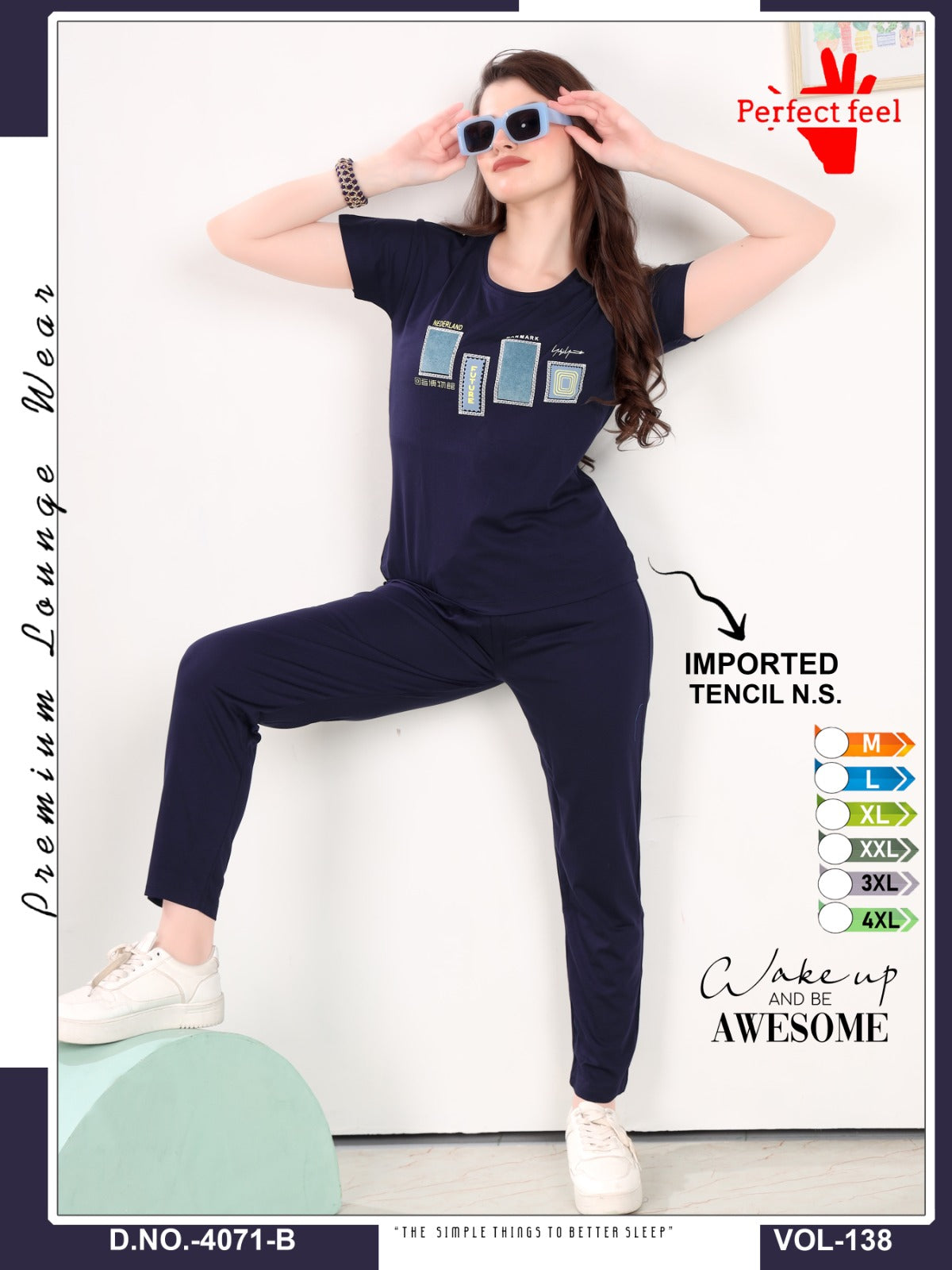 Vol 138 Perfect Feel Imported Pyjama Night Suits Wholesaler India