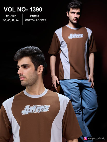 Vol 1390 Cut And Sew Everyday Cotton Looper Mens Tshirts Supplier Gujarat