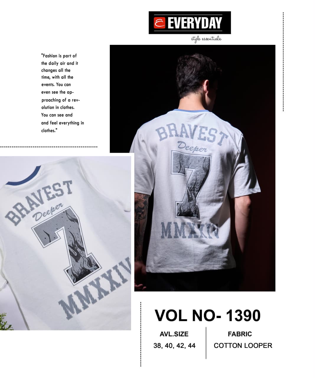Vol 1390 Cut And Sew Everyday Cotton Looper Mens Tshirts Supplier Gujarat