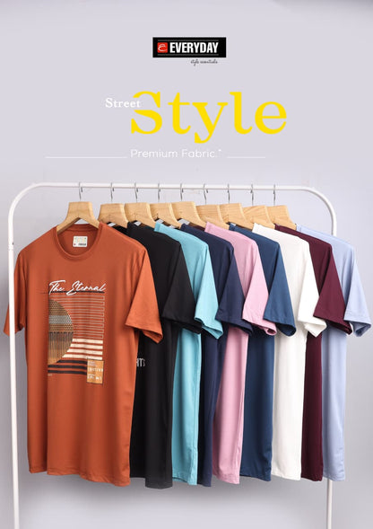 Vol 1399 Print Everyday Tencil Lycra Mens Tshirts Exporter India