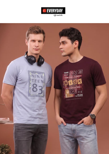 Vol 1399 Print Everyday Tencil Lycra Mens Tshirts Exporter India