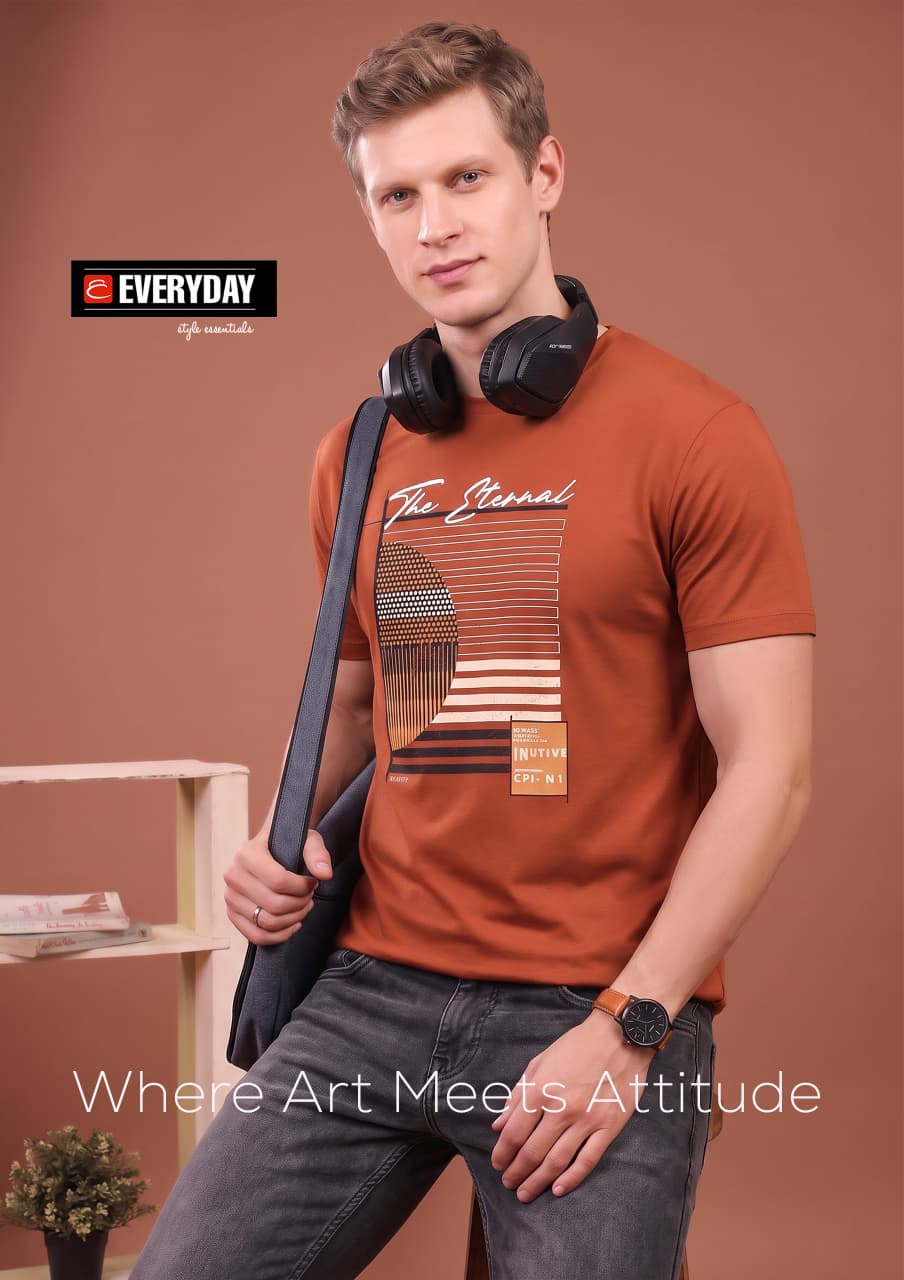 Vol 1399 Print Everyday Tencil Lycra Mens Tshirts Exporter India
