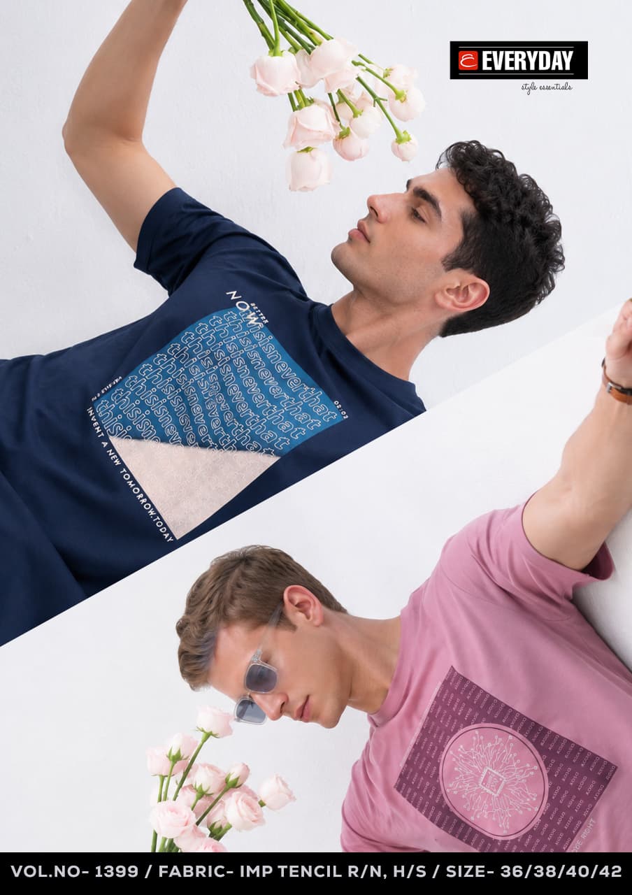 Vol 1399 Print Everyday Tencil Lycra Mens Tshirts Exporter India