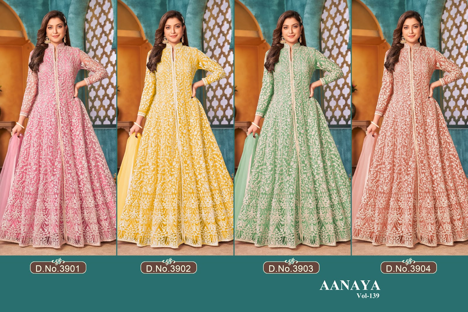 Vol 139 Aanaya Net Anarkali Salwar Suits