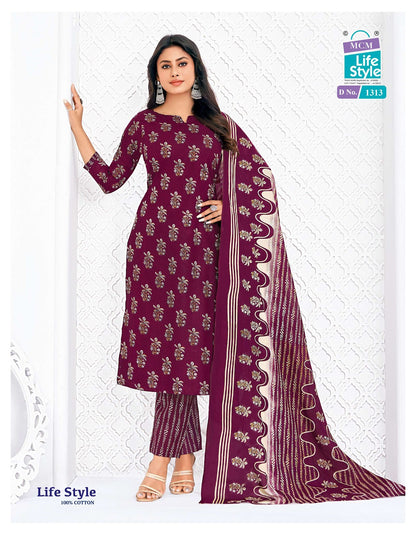 Vol 13 Mcm Lifestyle Cotton Dress Material Wholesale Price