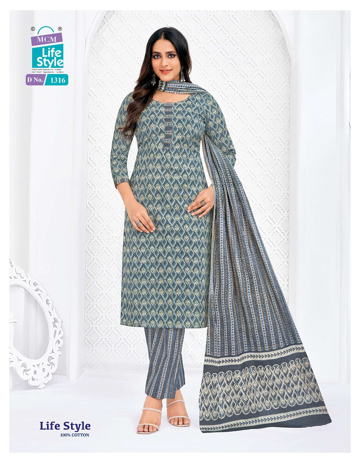 Vol 13 Mcm Lifestyle Cotton Dress Material Wholesale Price