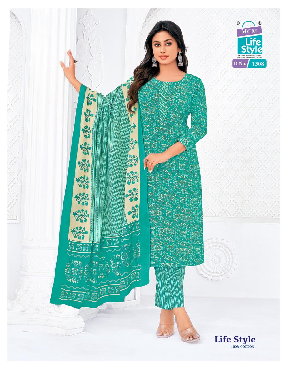 Vol 13 Mcm Lifestyle Readymade Cotton Pant Suits Manufacturer India