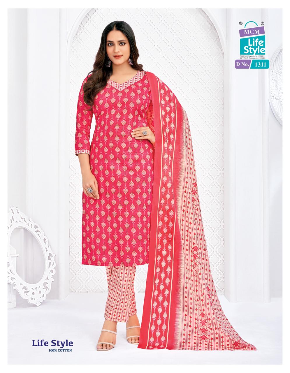 Vol 13 Mcm Lifestyle Readymade Cotton Pant Suits Manufacturer India