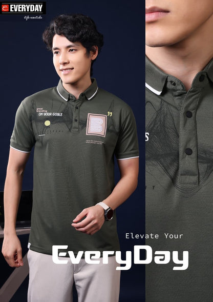 Vol 1403 Collar Everyday Tencil Lycra Mens Tshirts Wholesale