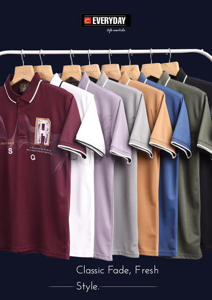 Vol 1403 Collar Everyday Tencil Lycra Mens Tshirts Wholesale