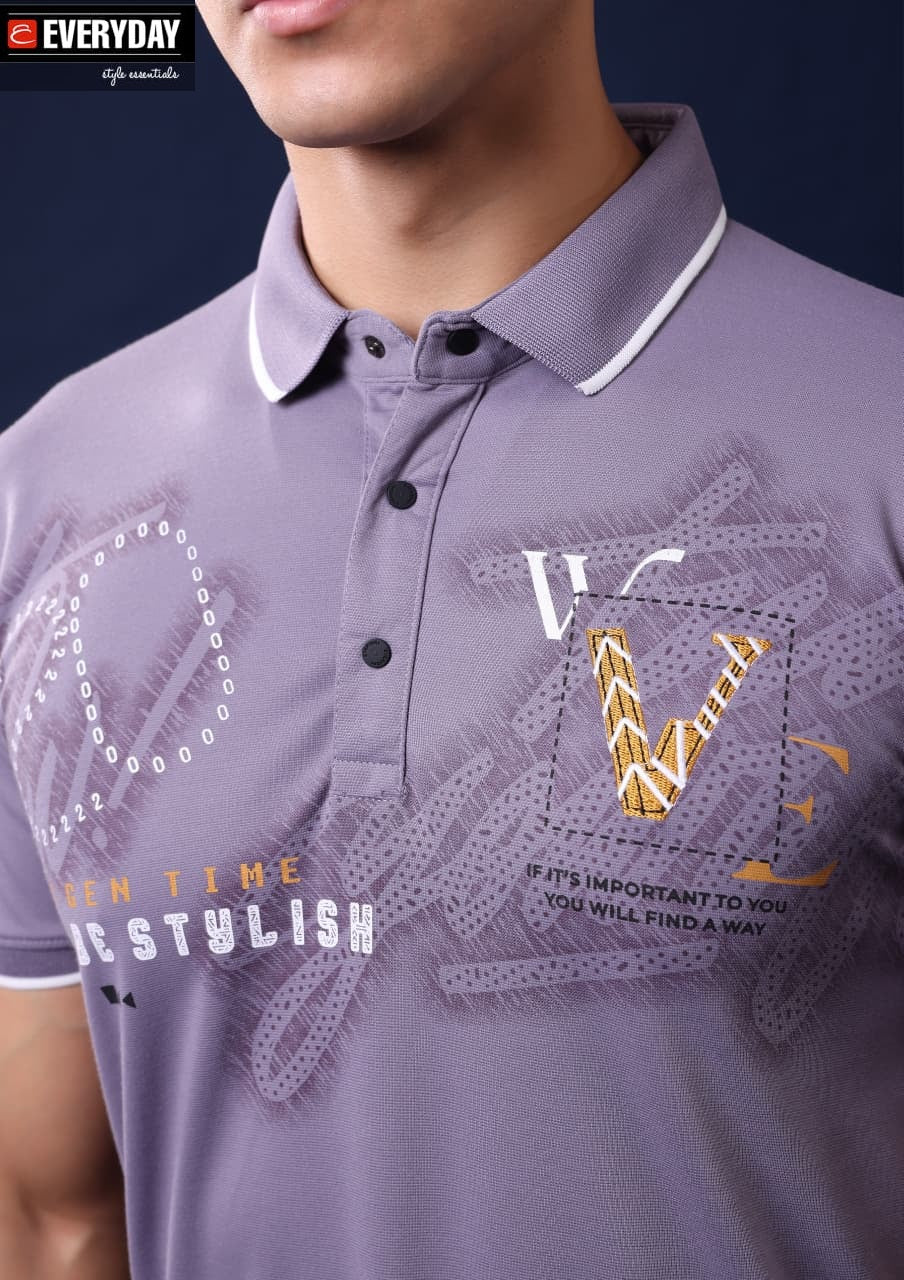 Vol 1403 Collar Everyday Tencil Lycra Mens Tshirts Wholesale