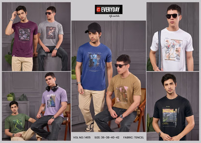 Vol 1405 Tencil Everyday Lycra Mens Tshirts Manufacturer India