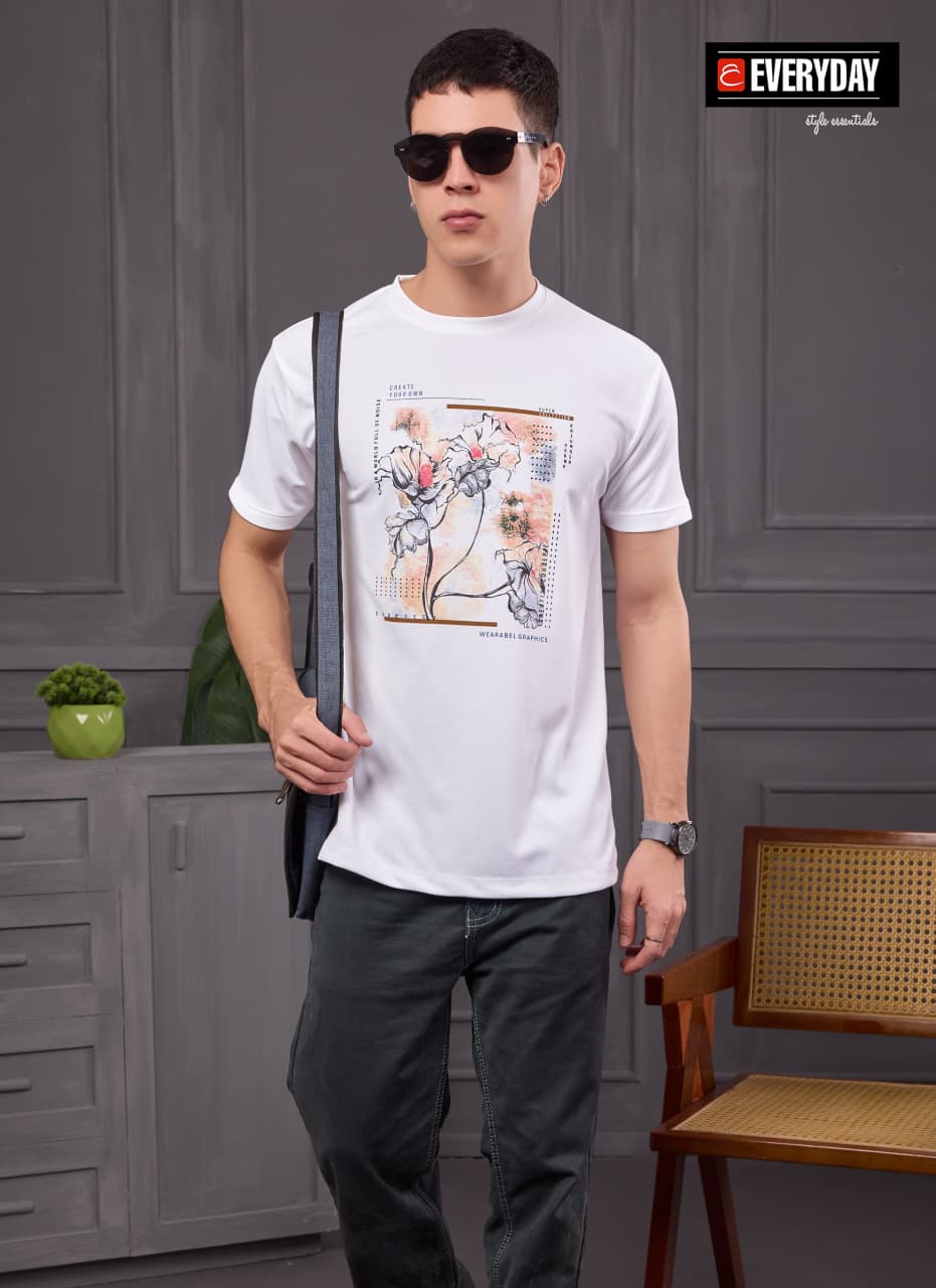 Vol 1405 Tencil Everyday Lycra Mens Tshirts Manufacturer India
