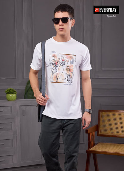 Vol 1405 Tencil Everyday Lycra Mens Tshirts Manufacturer India