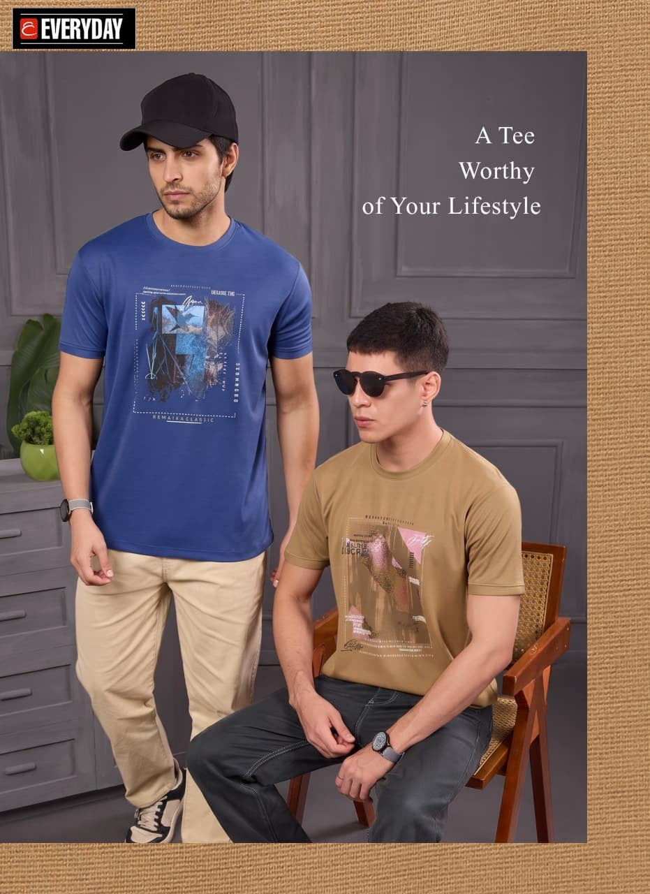 Vol 1405 Tencil Everyday Lycra Mens Tshirts Manufacturer India