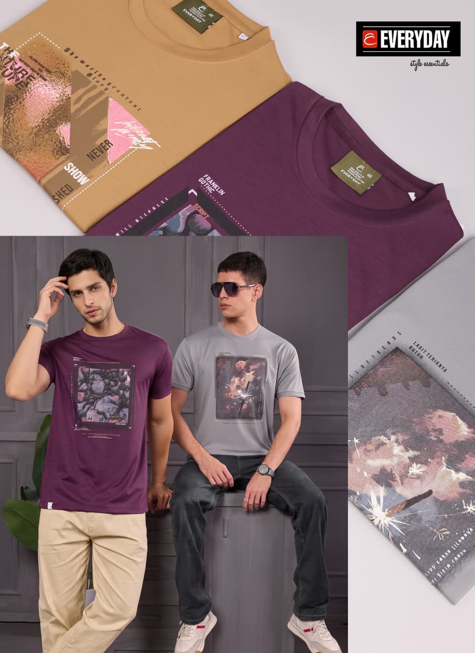 Vol 1405 Tencil Everyday Lycra Mens Tshirts Manufacturer India