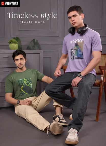 Vol 1405 Tencil Everyday Lycra Mens Tshirts Manufacturer India