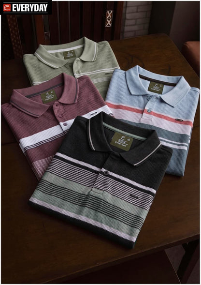 Vol 1411 Collar Everyday Auto Stripes Mens Tshirts Wholesale Price