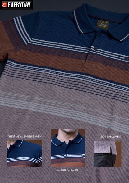 Vol 1411 Collar Everyday Auto Stripes Mens Tshirts Wholesale Price