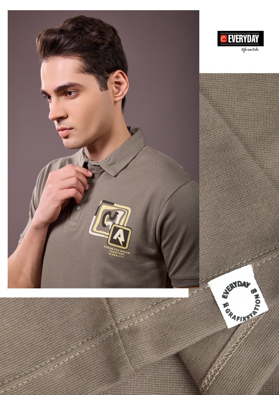 Vol 1416 Collar Everyday Canvas Mens Tshirts Wholesaler