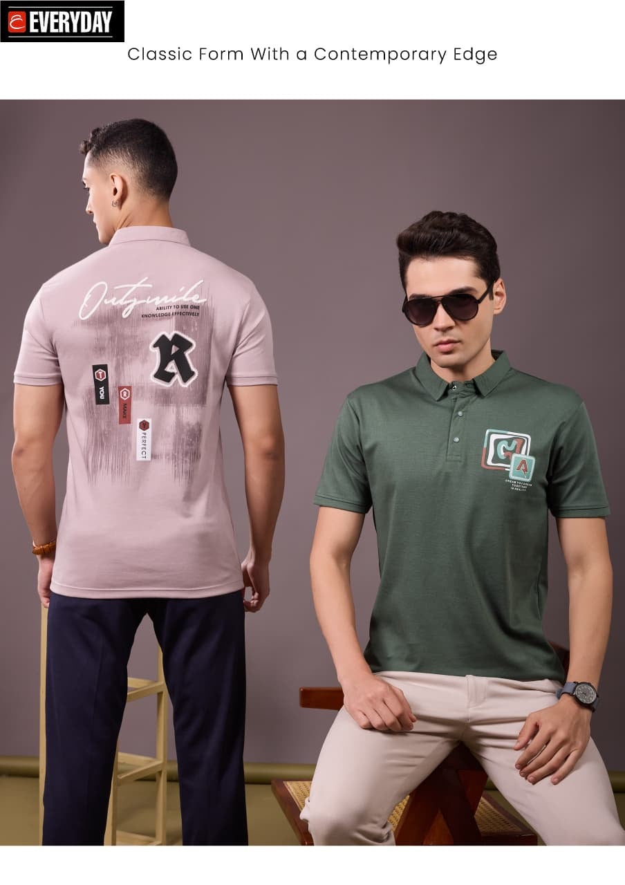 Vol 1416 Collar Everyday Canvas Mens Tshirts Wholesaler