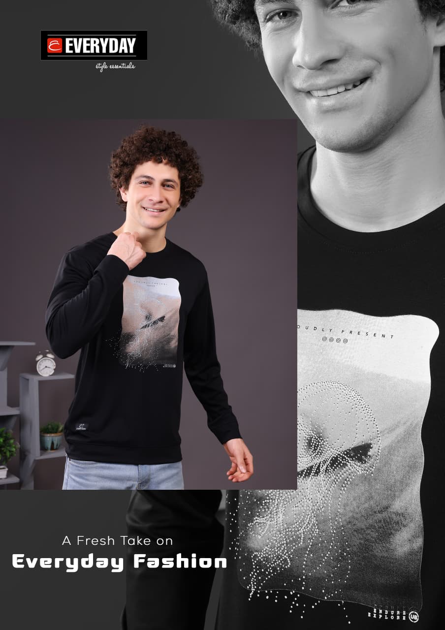 Vol 1433 Full Sleeves Everyday Imported Mens Tshirts Wholesale Price