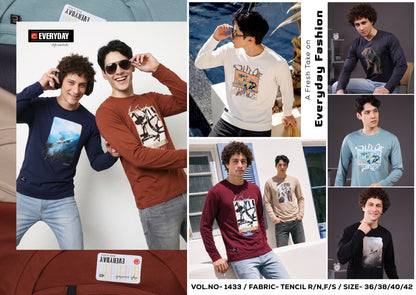 Vol 1433 Full Sleeves Everyday Imported Mens Tshirts Wholesale Price