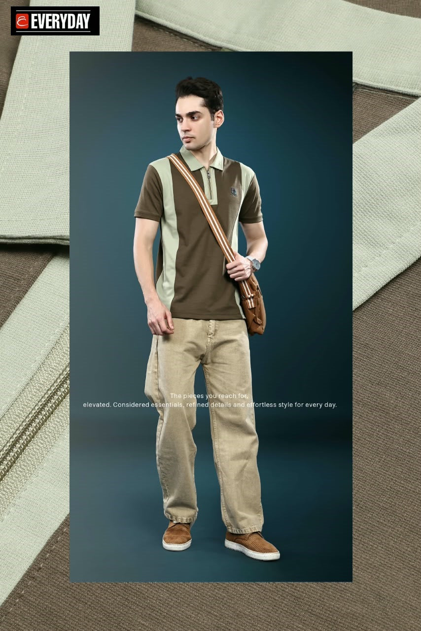 Vol 1480 Zip Style Everyday Canvas Interlock Mens Tshirts Wholesaler India