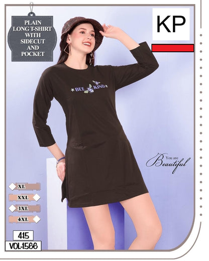 Vol 1566 Kp Cotton Women Long Tshirt Manufacturer Ahmedabad