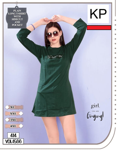 Vol 1566 Kp Cotton Women Long Tshirt Manufacturer Ahmedabad