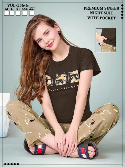 Vol 156 G Jyc Sinker Pyjama Night Suits Manufacturer Ahmedabad