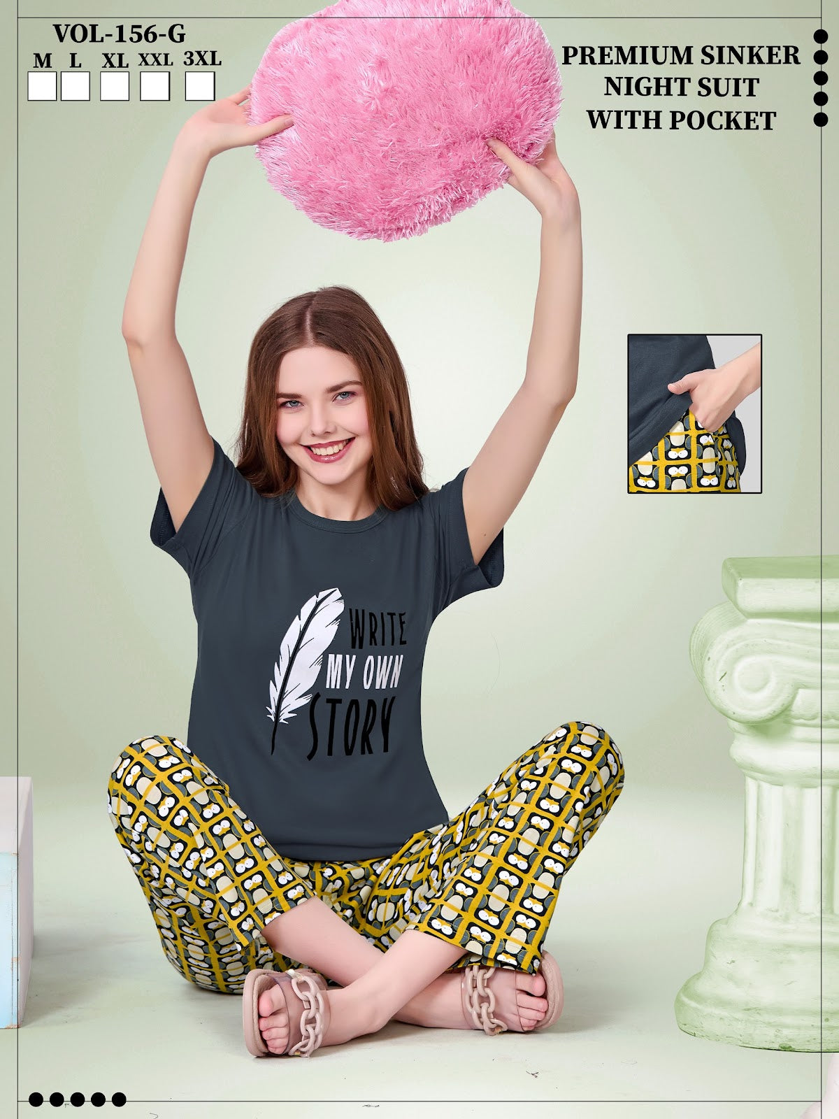 Vol 156 G Jyc Sinker Pyjama Night Suits Manufacturer Ahmedabad