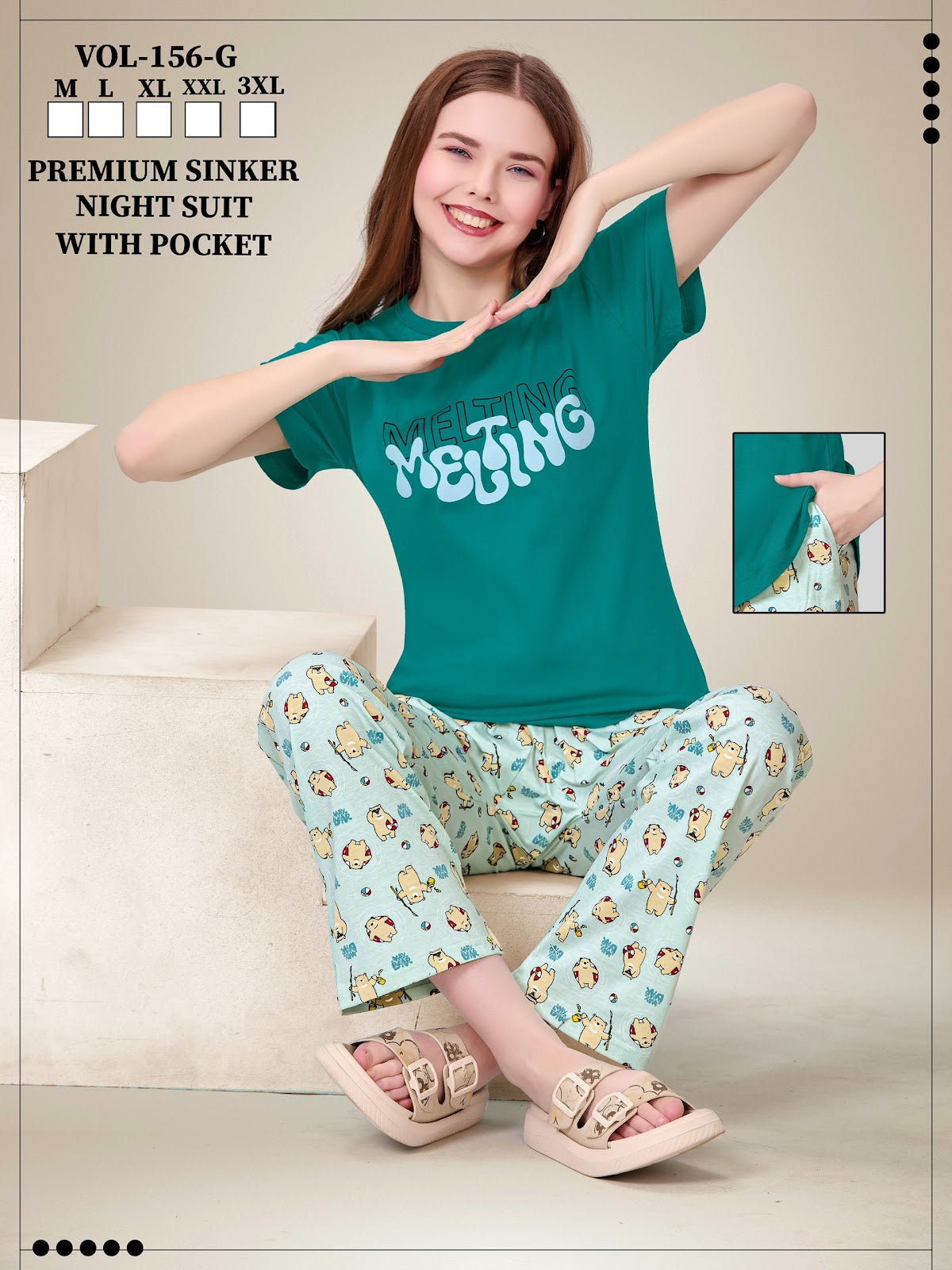 Vol 156 G Jyc Sinker Pyjama Night Suits Manufacturer Ahmedabad