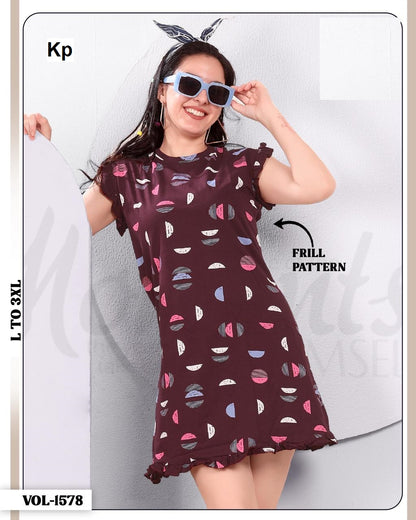 Vol 1578 Kp Cotton Women Long Tshirt Manufacturer India