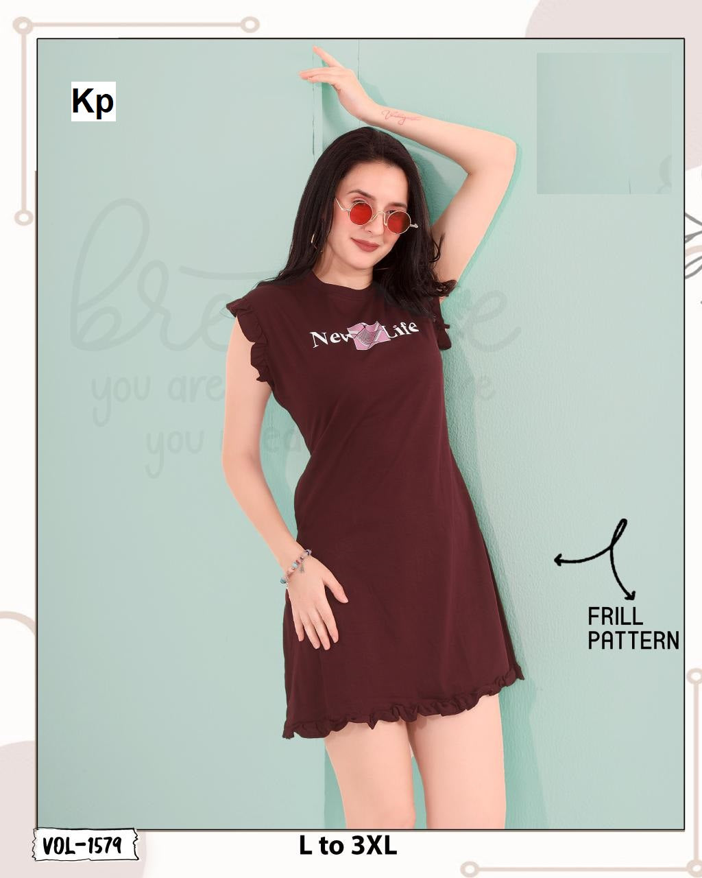 Vol 1579 Kp Cotton Women Long Tshirt Wholesale Price